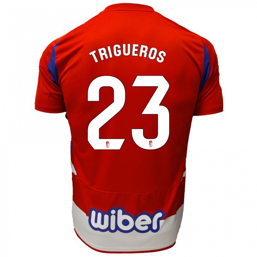 Kinder Manu Trigueros #23 Rot Weiß Blau Heimtrikot Trikot 2024/25 T-Shirt Schweiz