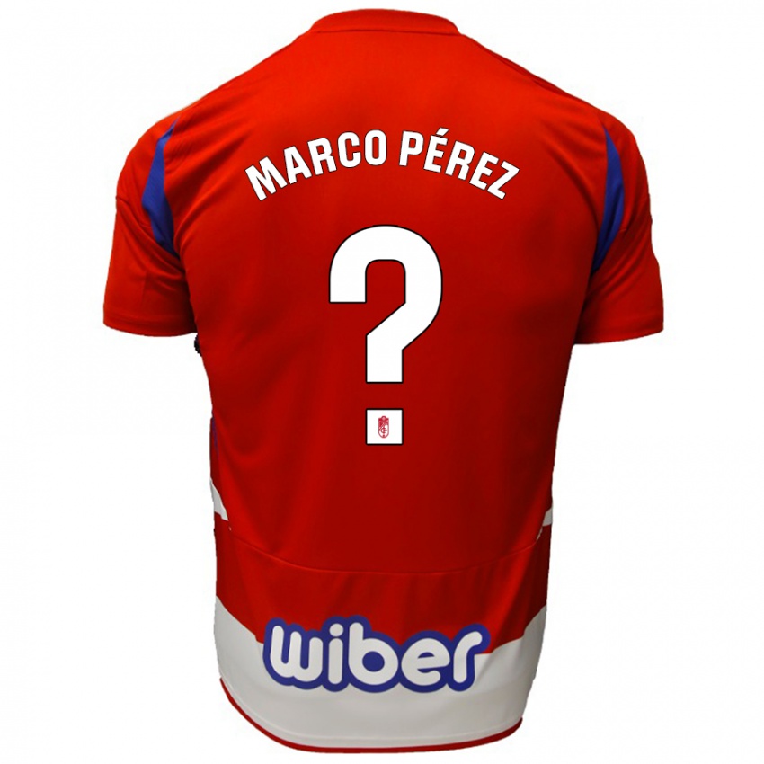 Kinder Marco Pérez #0 Rot Weiß Blau Heimtrikot Trikot 2024/25 T-Shirt Schweiz