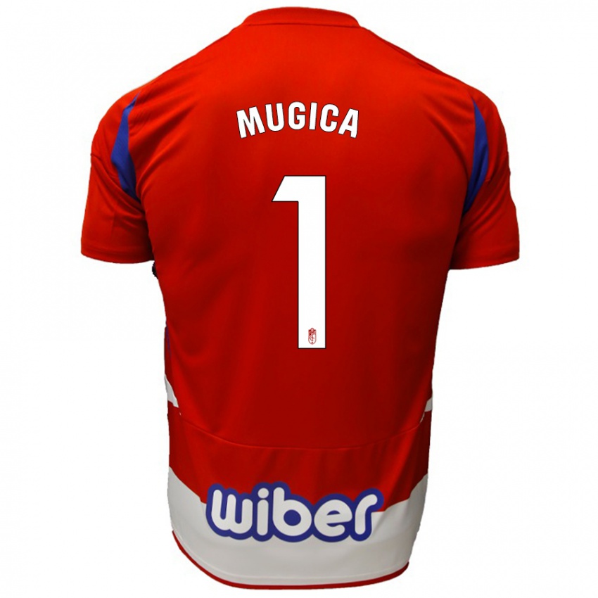 Kinder Juan Múgica #1 Rot Weiß Blau Heimtrikot Trikot 2024/25 T-Shirt Schweiz