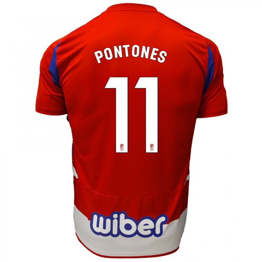 Kinder Juan Carlos Pontones #11 Rot Weiß Blau Heimtrikot Trikot 2024/25 T-Shirt Schweiz