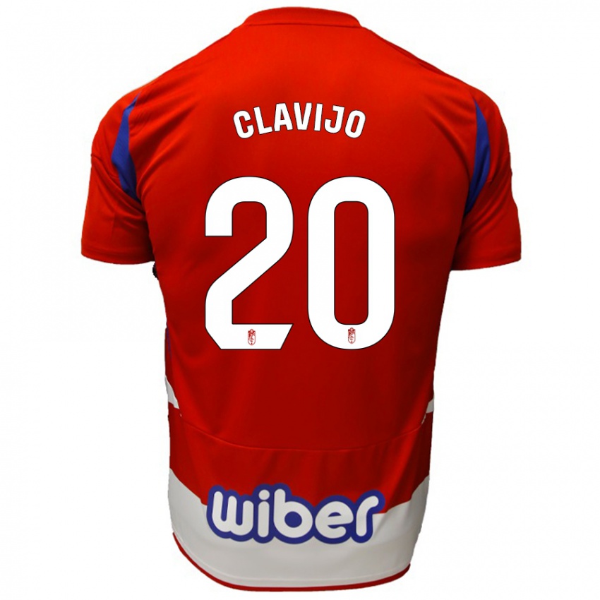 Kinder Dani Clavijo #20 Rot Weiß Blau Heimtrikot Trikot 2024/25 T-Shirt Schweiz