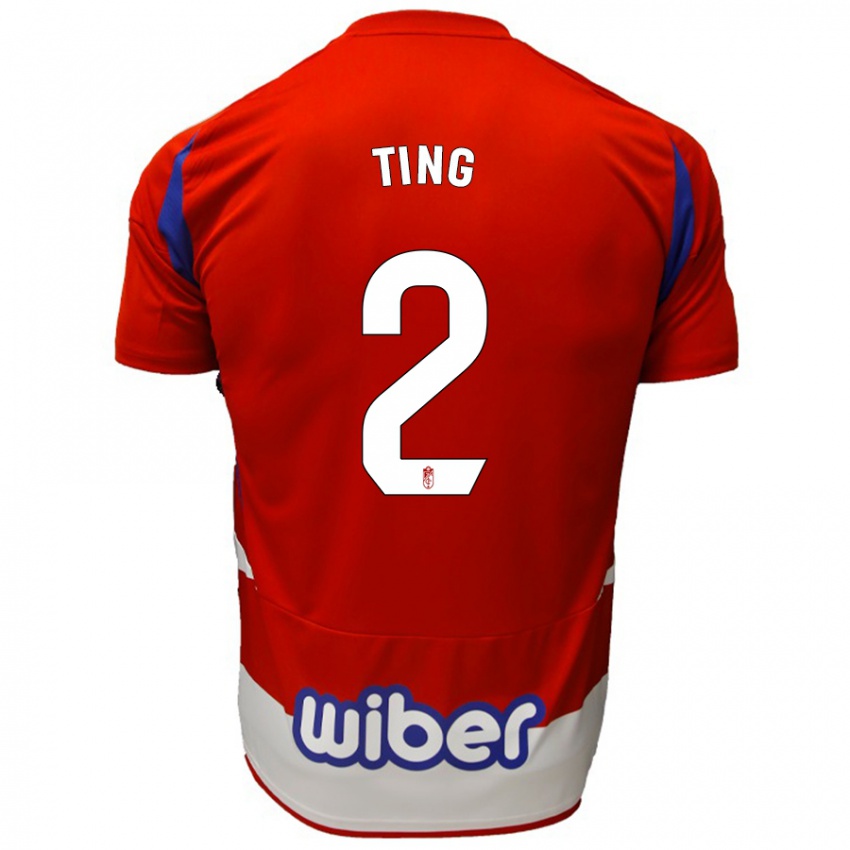 Kinder Xie Ting #2 Rot Weiß Blau Heimtrikot Trikot 2024/25 T-Shirt Schweiz