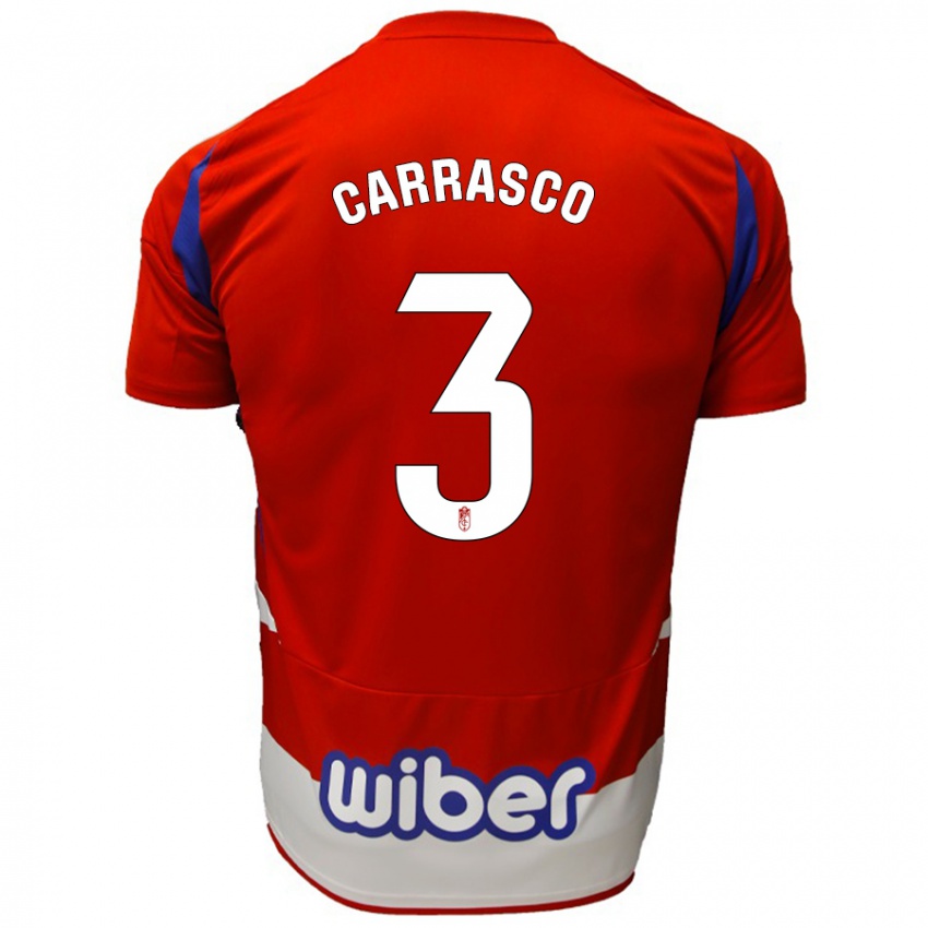 Kinder Marta Carrasco #3 Rot Weiß Blau Heimtrikot Trikot 2024/25 T-Shirt Schweiz