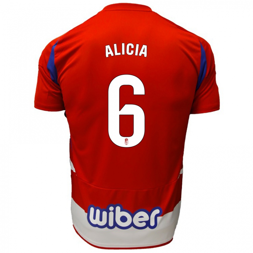 Kinder Alicia #6 Rot Weiß Blau Heimtrikot Trikot 2024/25 T-Shirt Schweiz