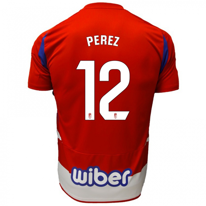 Kinder Alba Pérez #12 Rot Weiß Blau Heimtrikot Trikot 2024/25 T-Shirt Schweiz