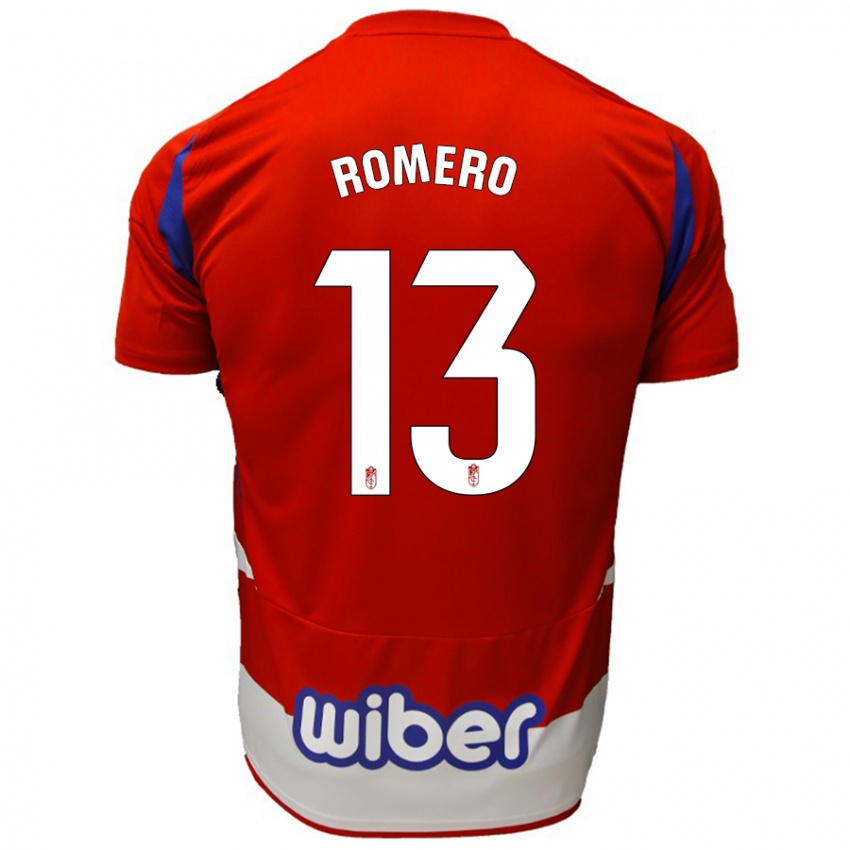 Kinder Andrea Romero #13 Rot Weiß Blau Heimtrikot Trikot 2024/25 T-Shirt Schweiz