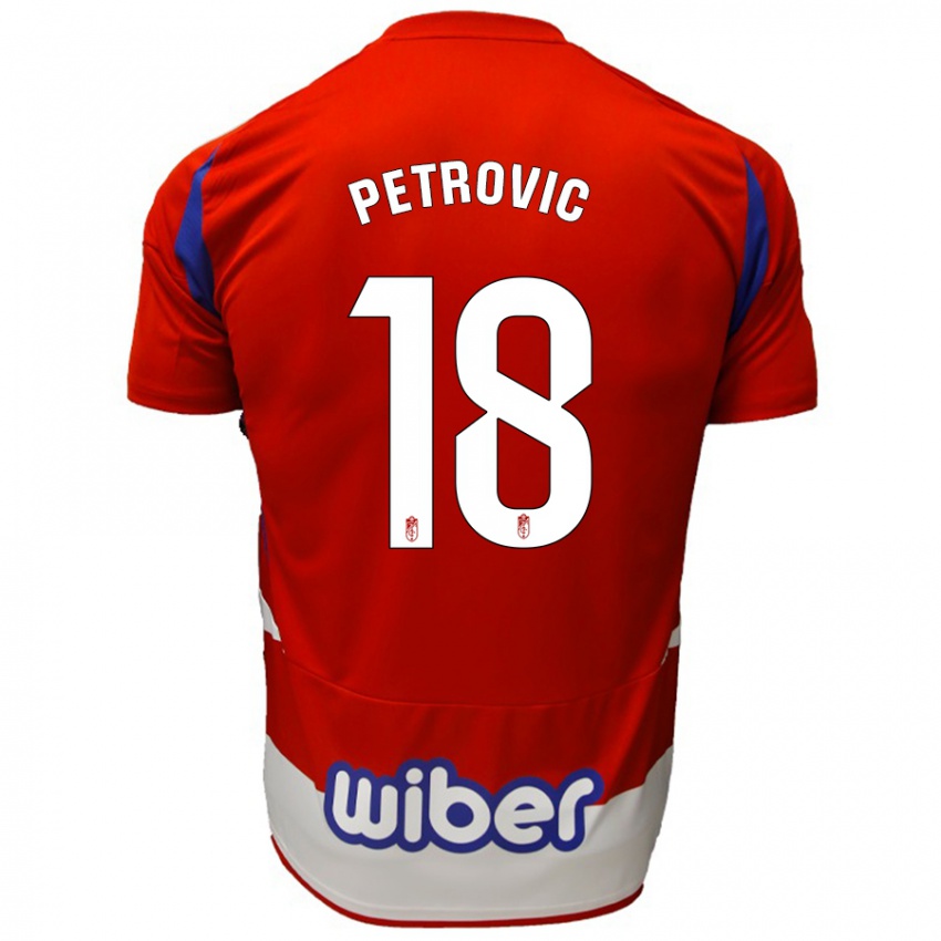 Kinder Njegos Petrovic #18 Rot Weiß Blau Heimtrikot Trikot 2024/25 T-Shirt Schweiz