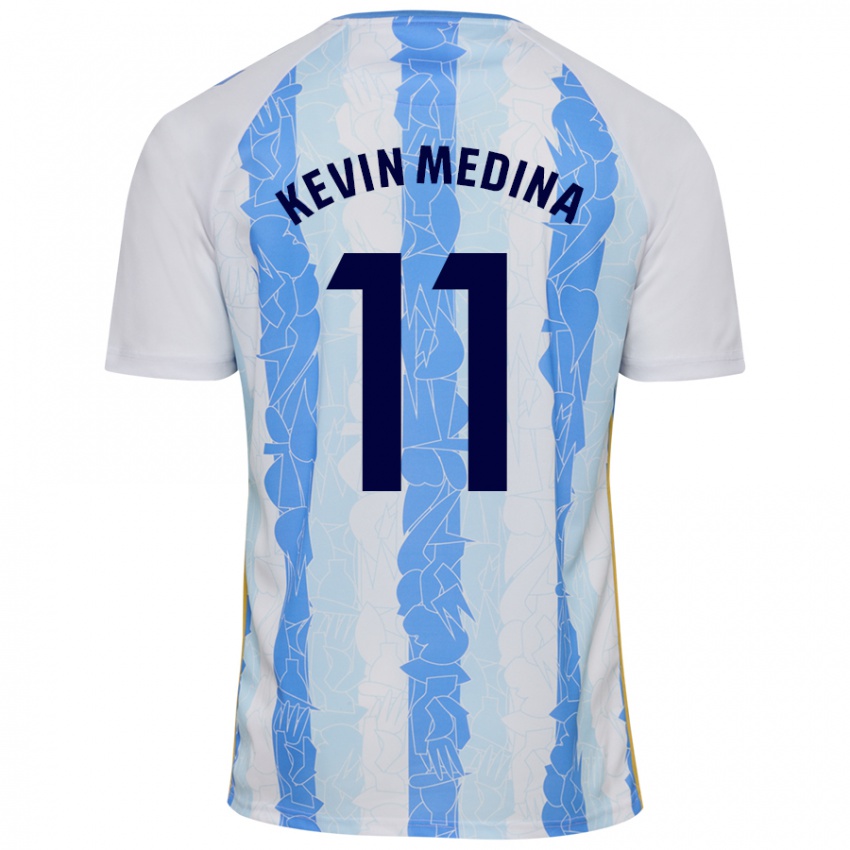 Kinder Kevin Medina #11 Weiß Blau Heimtrikot Trikot 2024/25 T-Shirt Schweiz