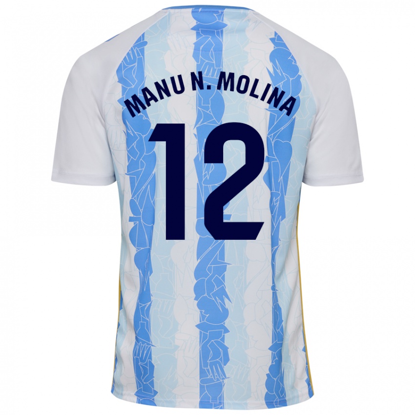 Kinder Manu Molina #12 Weiß Blau Heimtrikot Trikot 2024/25 T-Shirt Schweiz