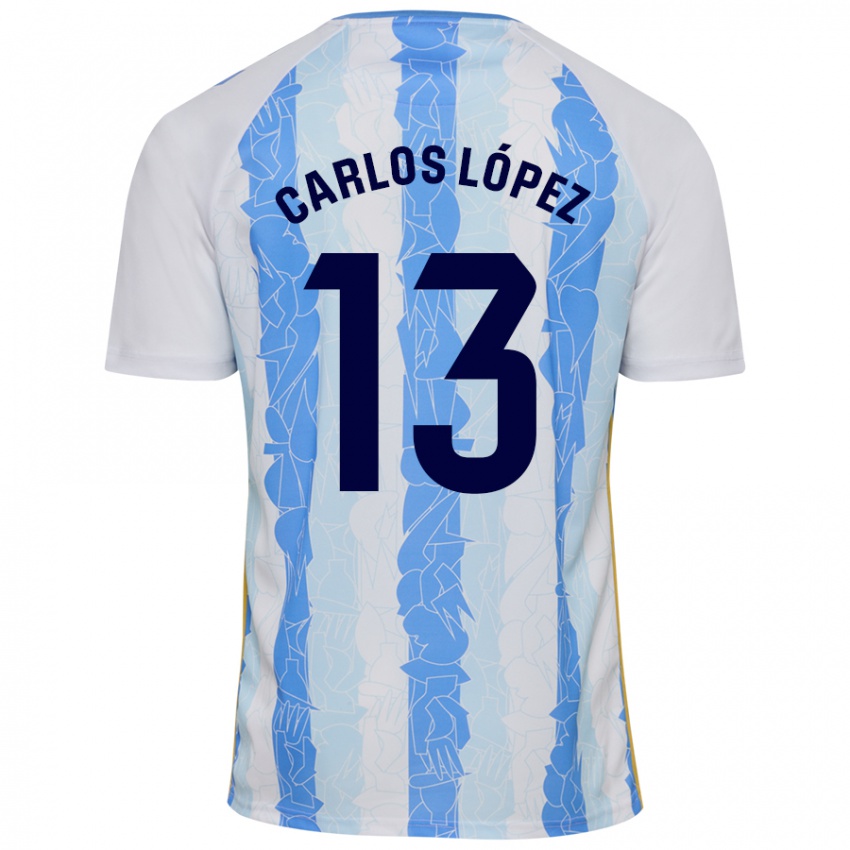 Kinder Carlos López #13 Weiß Blau Heimtrikot Trikot 2024/25 T-Shirt Schweiz