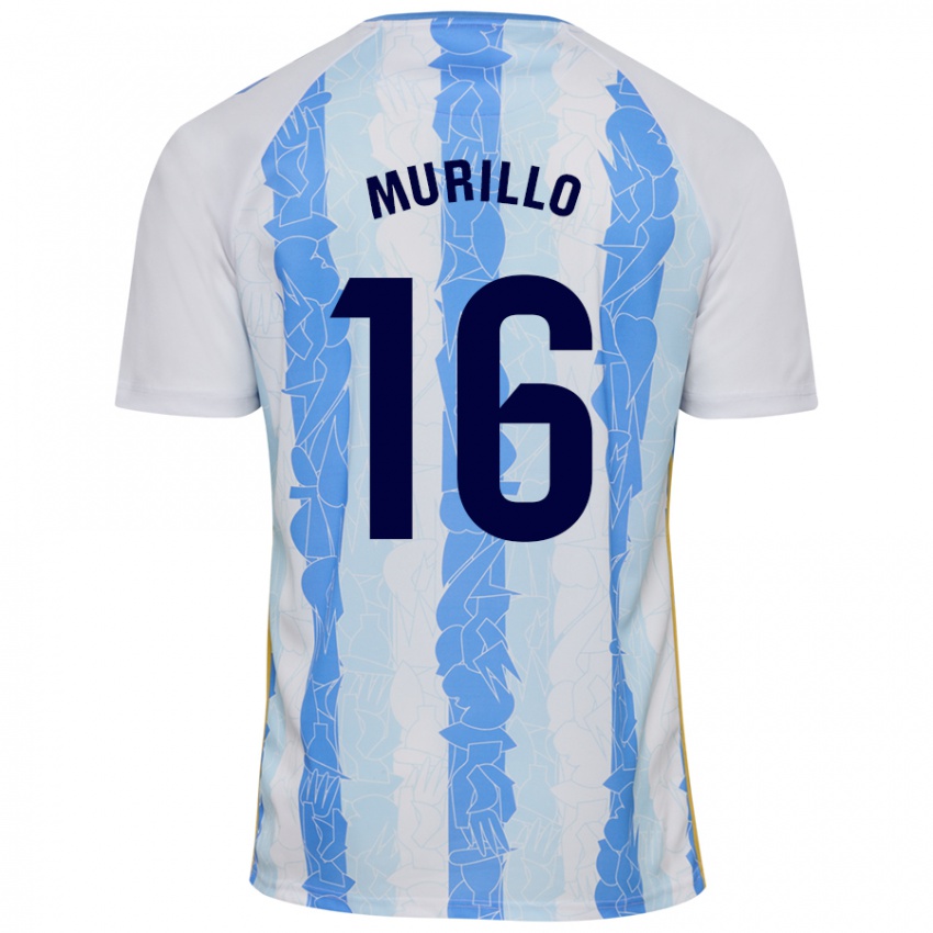 Enfant Maillot Diego Murillo #16 Blanc Bleu Tenues Domicile 2024/25 T-Shirt Suisse