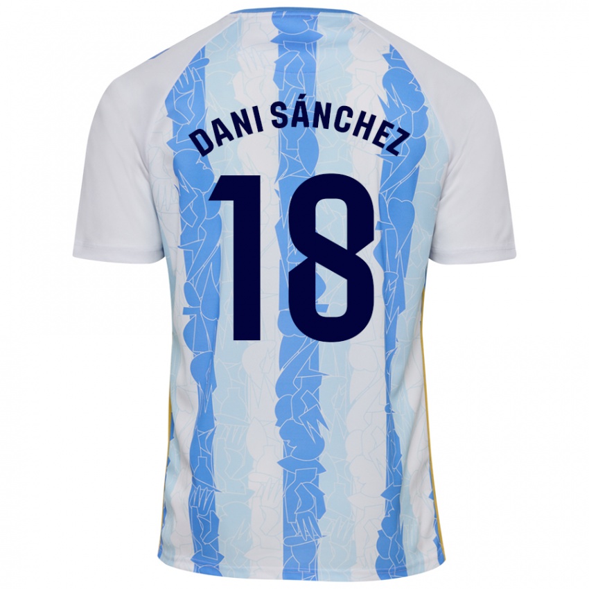 Kinder Dani Sánchez #18 Weiß Blau Heimtrikot Trikot 2024/25 T-Shirt Schweiz