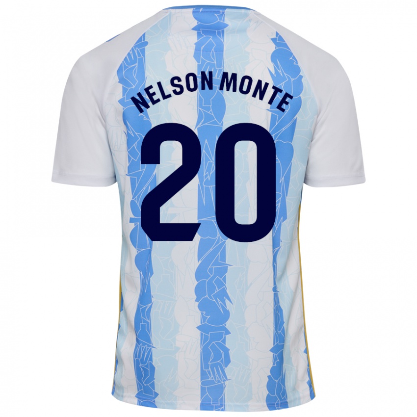 Enfant Maillot Nélson Monte #20 Blanc Bleu Tenues Domicile 2024/25 T-Shirt Suisse