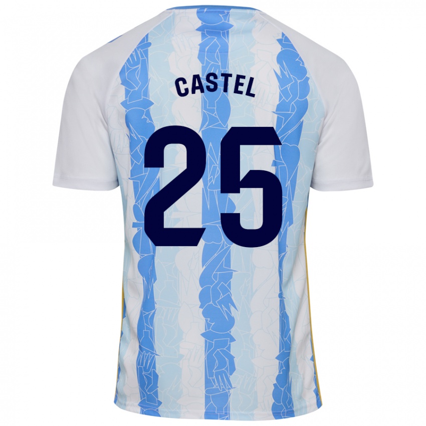 Kinder Sergio Castel #25 Weiß Blau Heimtrikot Trikot 2024/25 T-Shirt Schweiz