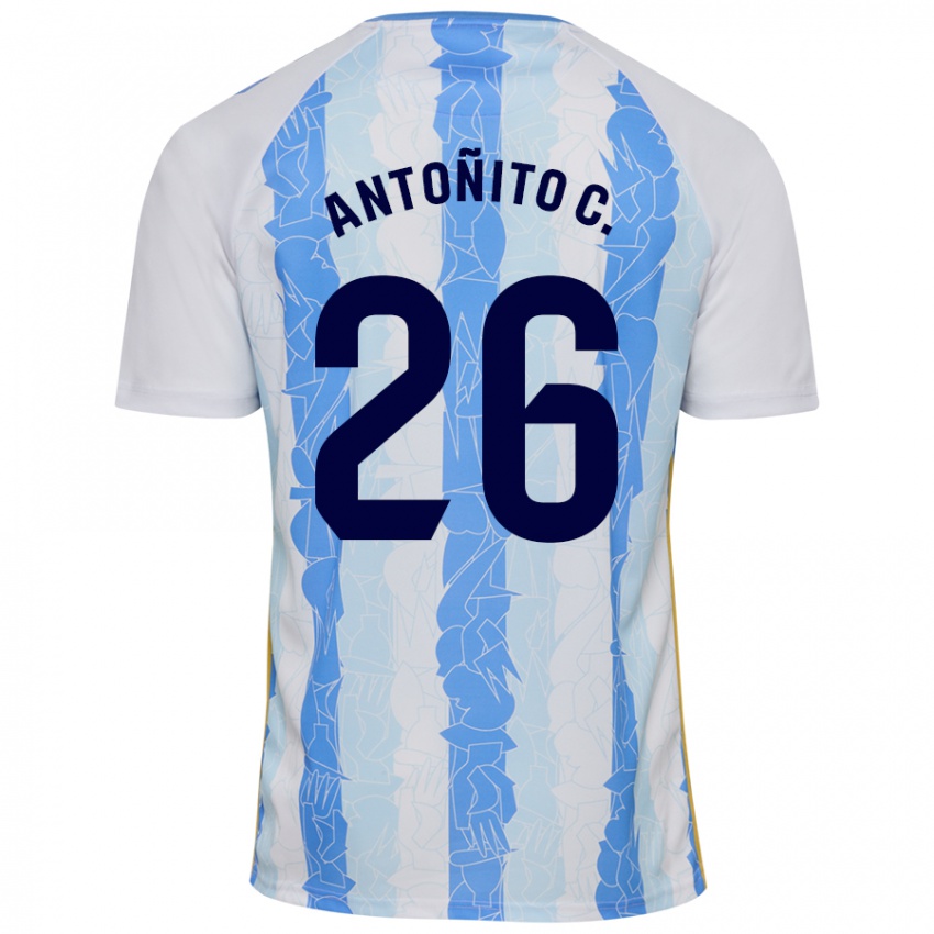 Enfant Maillot Antonio Cordero #26 Blanc Bleu Tenues Domicile 2024/25 T-Shirt Suisse