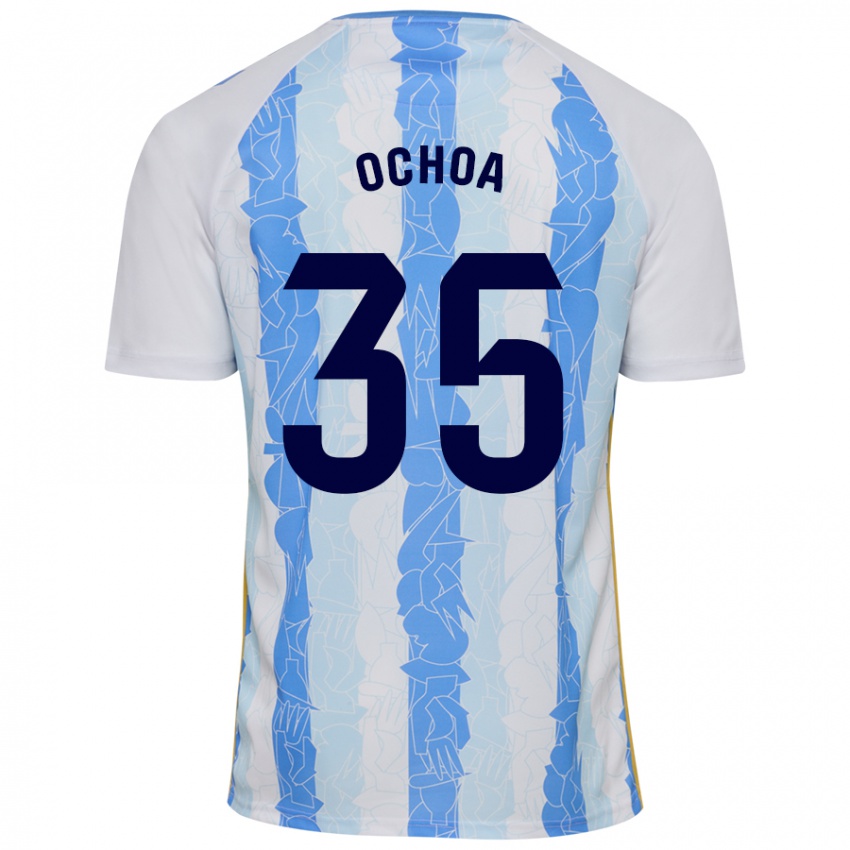 Kinder Aarón Ochoa #35 Weiß Blau Heimtrikot Trikot 2024/25 T-Shirt Schweiz