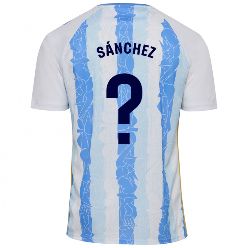 Kinder Álvaro Sánchez #0 Weiß Blau Heimtrikot Trikot 2024/25 T-Shirt Schweiz