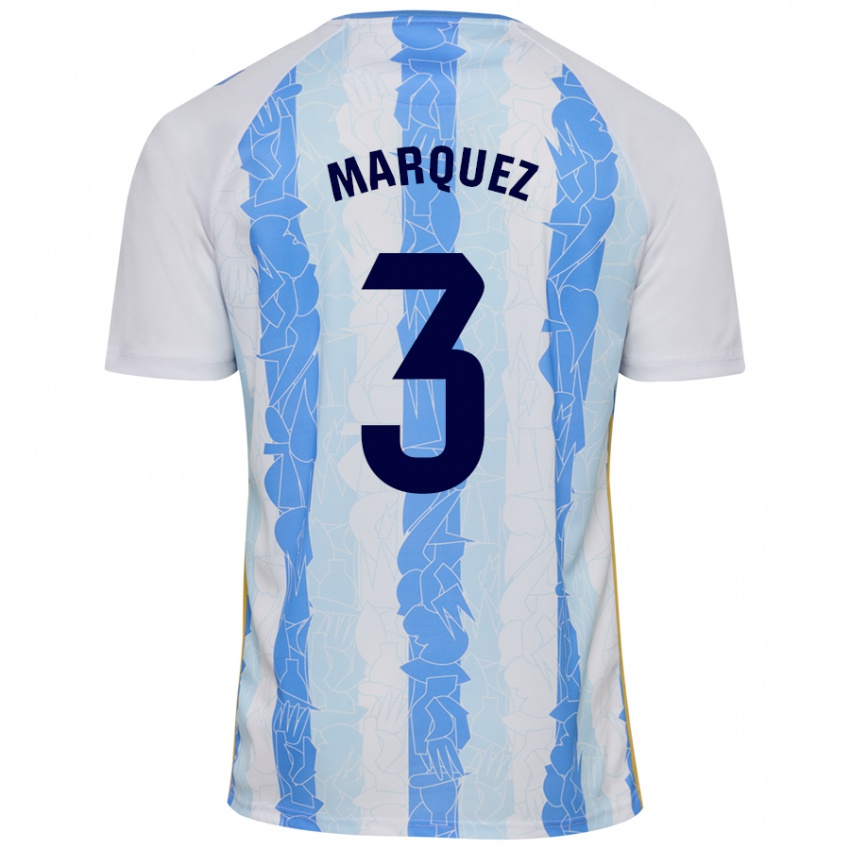 Kinder David Márquez #3 Weiß Blau Heimtrikot Trikot 2024/25 T-Shirt Schweiz