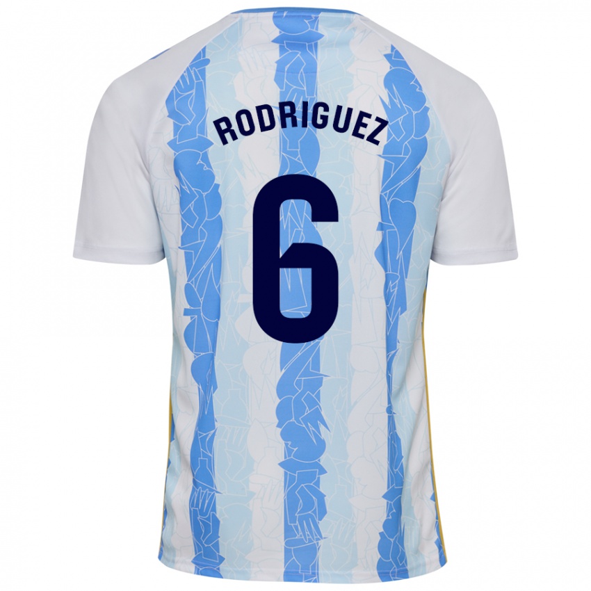 Enfant Maillot Rafa Rodríguez #6 Blanc Bleu Tenues Domicile 2024/25 T-Shirt Suisse