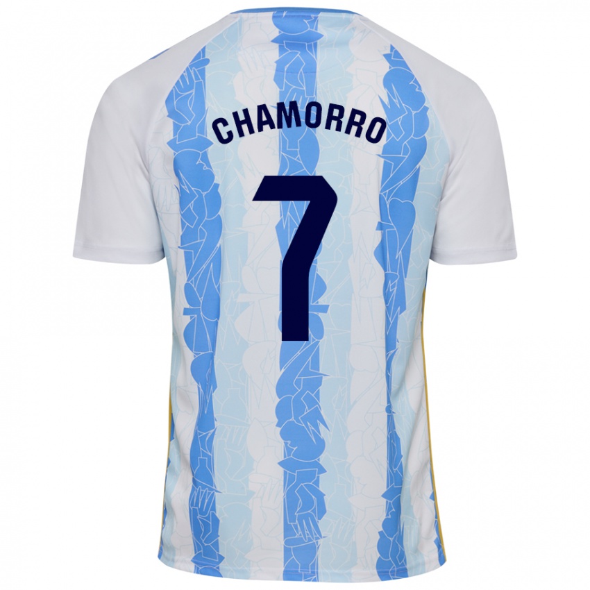 Enfant Maillot Alexis Chamorro #7 Blanc Bleu Tenues Domicile 2024/25 T-Shirt Suisse