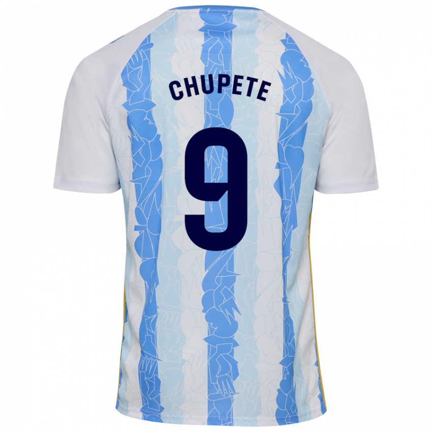 Enfant Maillot Chupete #9 Blanc Bleu Tenues Domicile 2024/25 T-Shirt Suisse