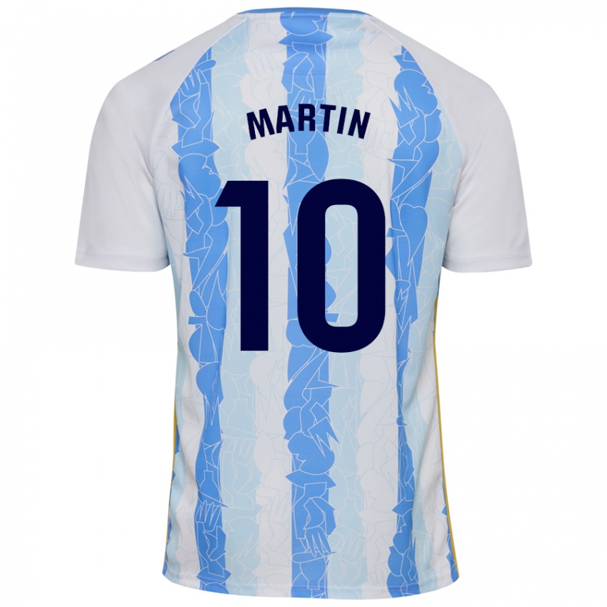 Enfant Maillot Jesús Martín #10 Blanc Bleu Tenues Domicile 2024/25 T-Shirt Suisse