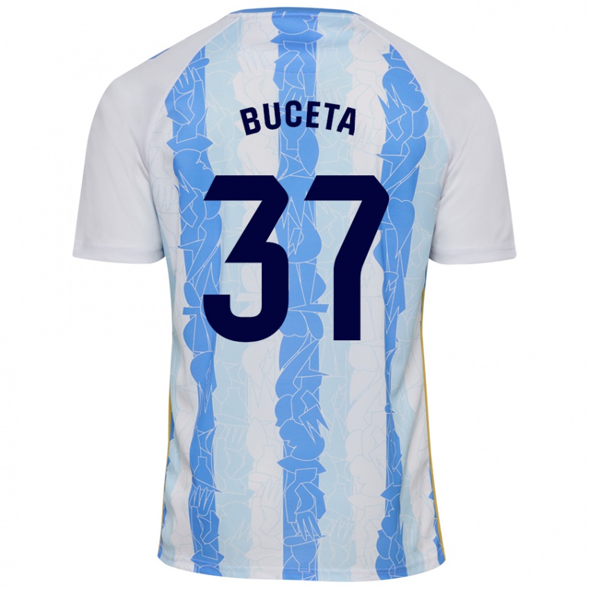 Kinder Ana Buceta #37 Weiß Blau Heimtrikot Trikot 2024/25 T-Shirt Schweiz