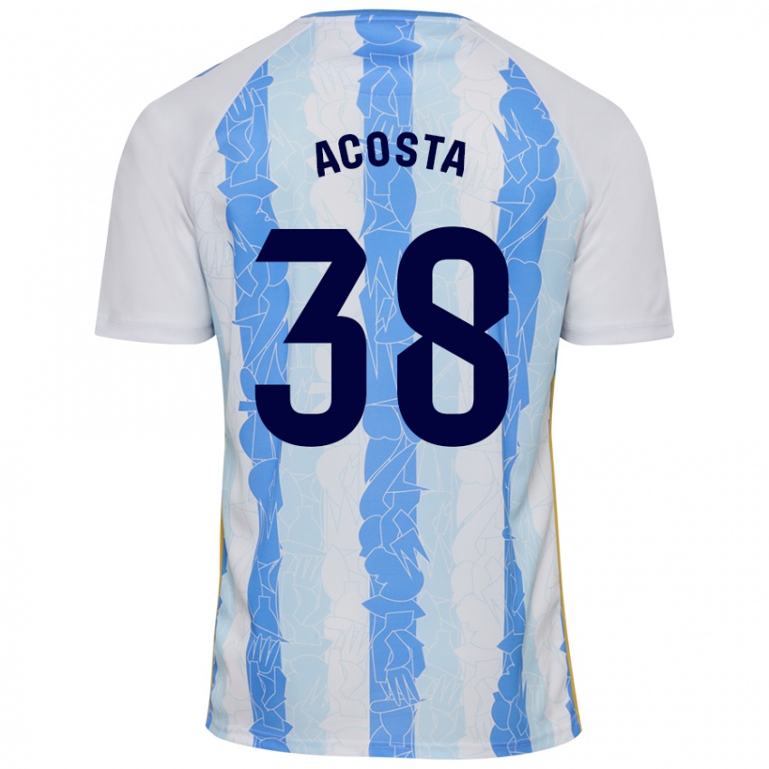 Kinder Judith Acosta #38 Weiß Blau Heimtrikot Trikot 2024/25 T-Shirt Schweiz