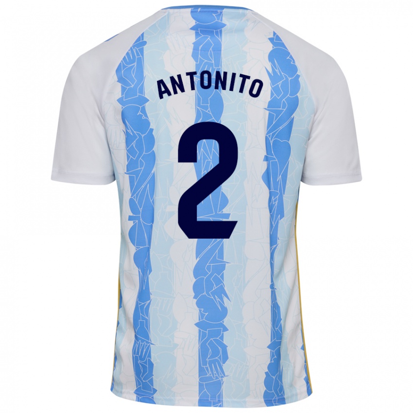 Enfant Maillot Antoñito #2 Blanc Bleu Tenues Domicile 2024/25 T-Shirt Suisse