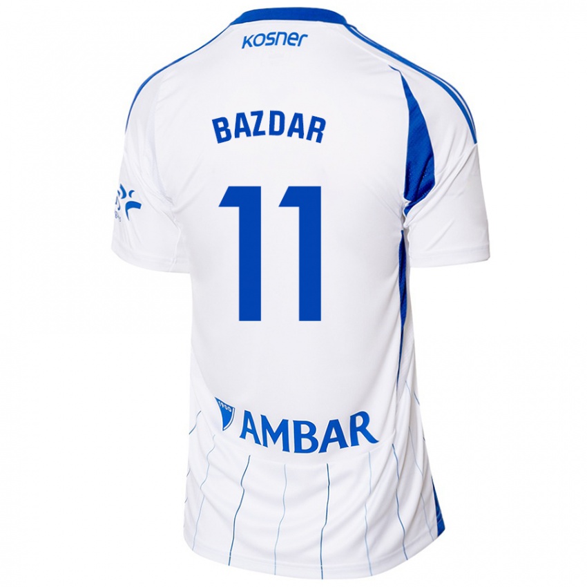 Enfant Maillot Samed Bazdar #11 Rouge Blanc Tenues Domicile 2024/25 T-Shirt Suisse