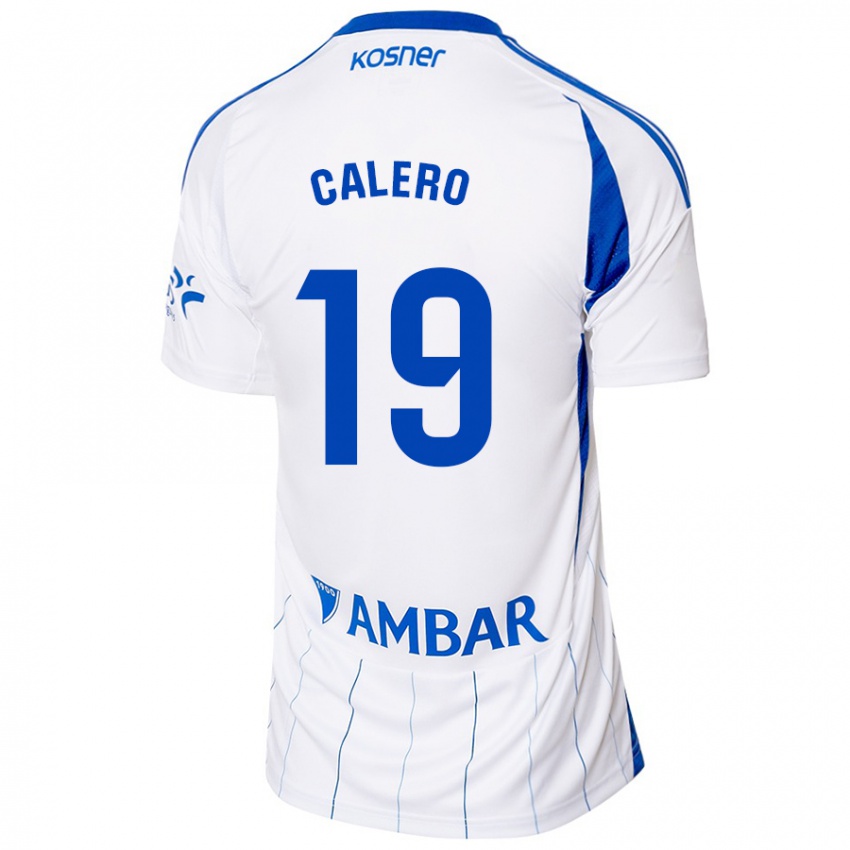 Enfant Maillot Iván Calero #19 Rouge Blanc Tenues Domicile 2024/25 T-Shirt Suisse