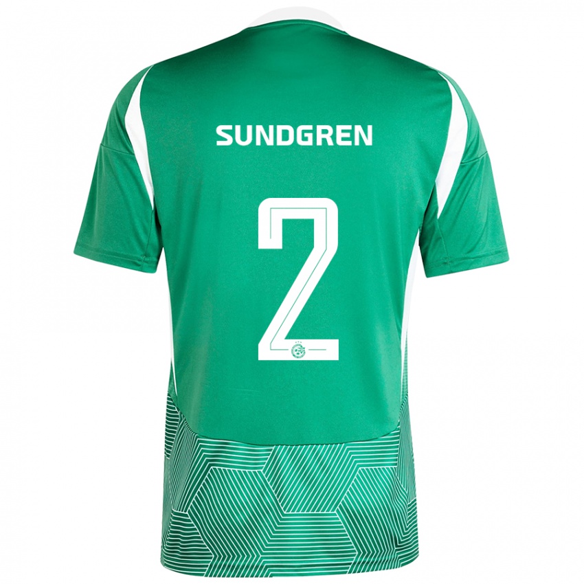 Kinder Daniel Sundgren #2 Grün Weiß Heimtrikot Trikot 2024/25 T-Shirt Schweiz