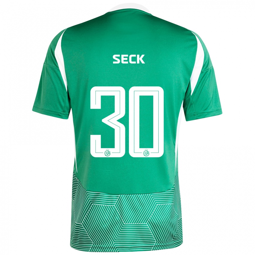 Kinder Abdoulaye Seck #30 Grün Weiß Heimtrikot Trikot 2024/25 T-Shirt Schweiz