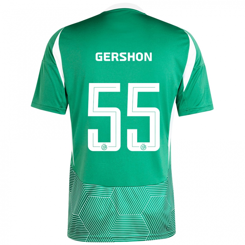 Kinder Rami Gershon #55 Grün Weiß Heimtrikot Trikot 2024/25 T-Shirt Schweiz