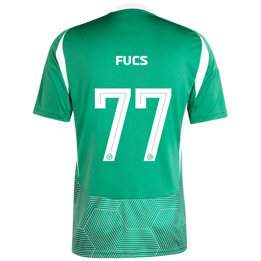 Kinder Roee Fucs #77 Grün Weiß Heimtrikot Trikot 2024/25 T-Shirt Schweiz