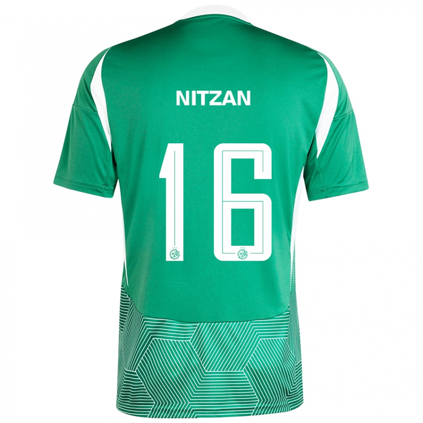 Kinder Itamar Nitzan #16 Grün Weiß Heimtrikot Trikot 2024/25 T-Shirt Schweiz