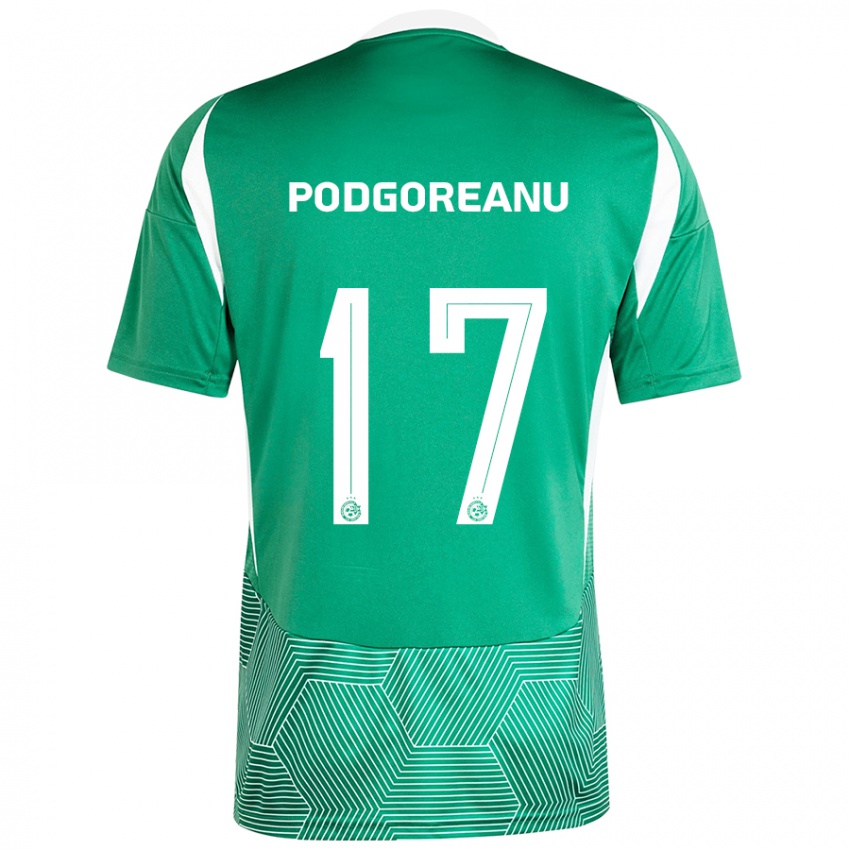 Kinder Suf Podgoreanu #17 Grün Weiß Heimtrikot Trikot 2024/25 T-Shirt Schweiz