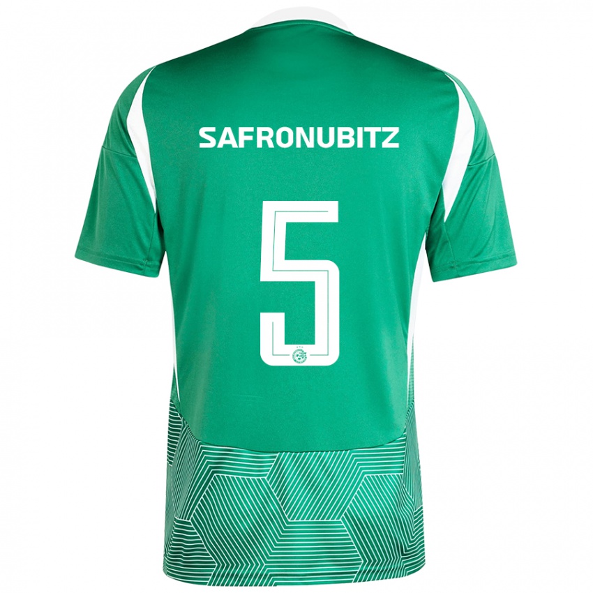 Kinder Dan Safronubitz #5 Grün Weiß Heimtrikot Trikot 2024/25 T-Shirt Schweiz