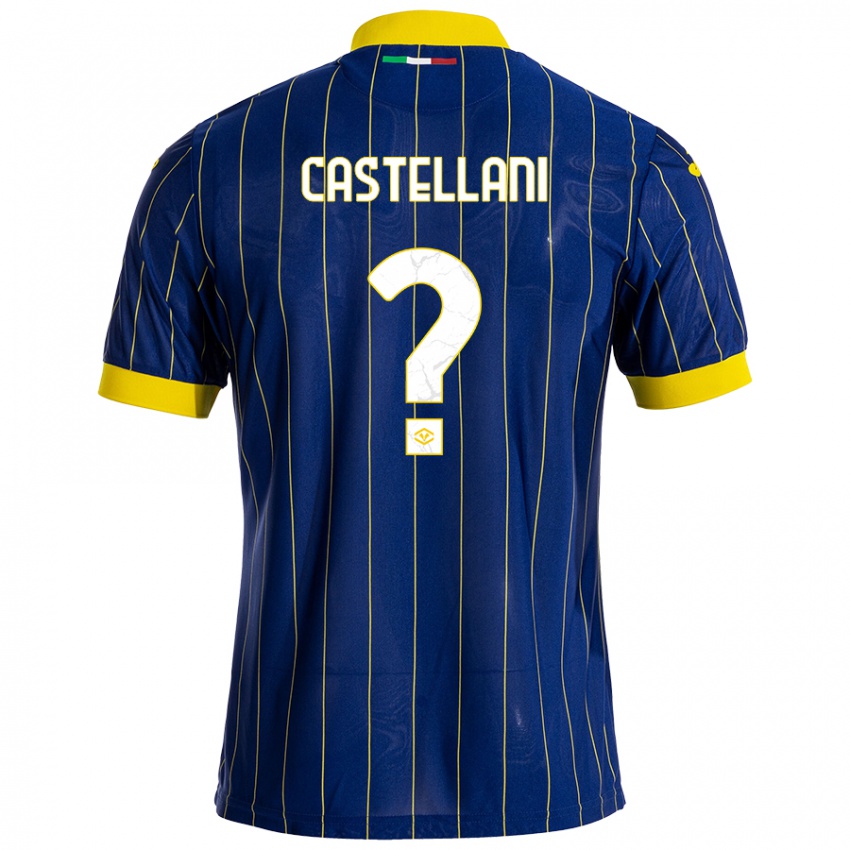 Kinder Zeno Castellani #0 Blau Gelb Heimtrikot Trikot 2024/25 T-Shirt Schweiz