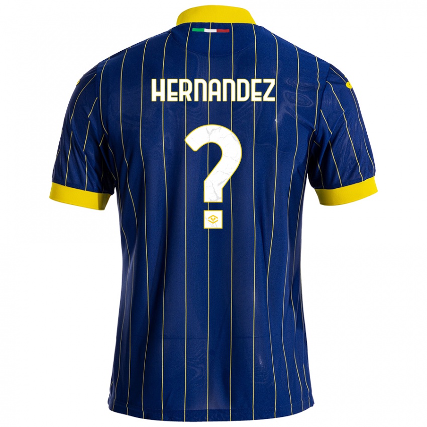 Kinder Joaquin Hernandez #0 Blau Gelb Heimtrikot Trikot 2024/25 T-Shirt Schweiz