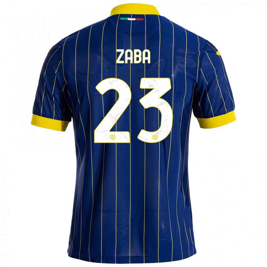 Kinder Nelson Zaba #23 Blau Gelb Heimtrikot Trikot 2024/25 T-Shirt Schweiz