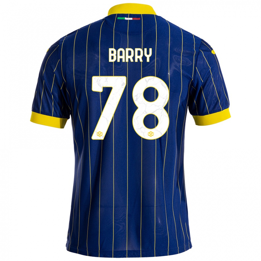 Kinder Oumar Barry #78 Blau Gelb Heimtrikot Trikot 2024/25 T-Shirt Schweiz