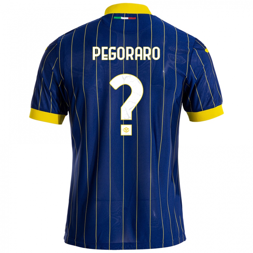 Kinder Leonardo Pegoraro #0 Blau Gelb Heimtrikot Trikot 2024/25 T-Shirt Schweiz