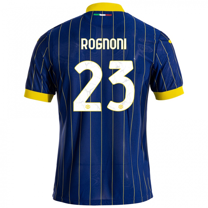 Kinder Alessia Rognoni #23 Blau Gelb Heimtrikot Trikot 2024/25 T-Shirt Schweiz