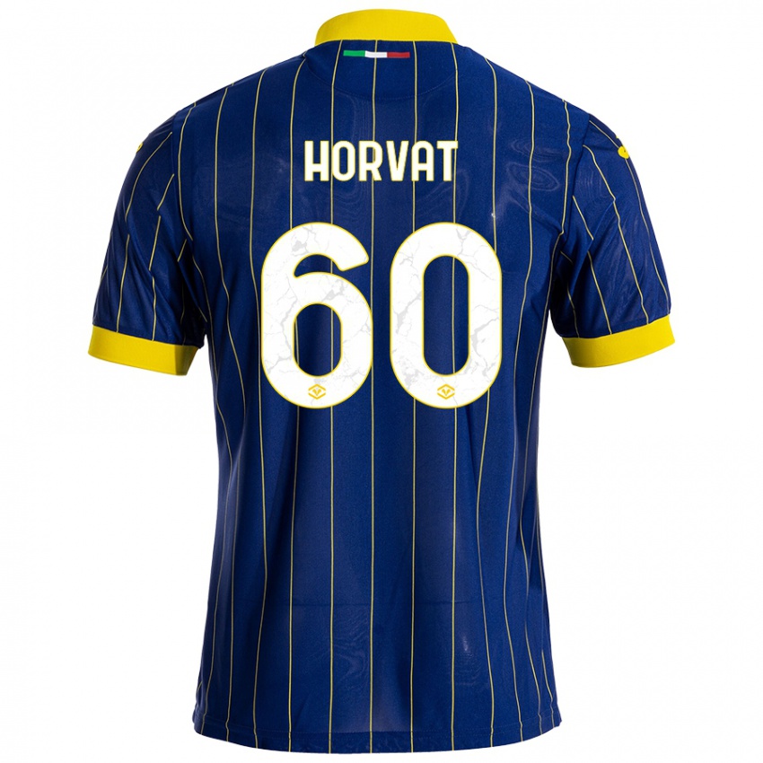 Kinder Mihaela Horvat #60 Blau Gelb Heimtrikot Trikot 2024/25 T-Shirt Schweiz