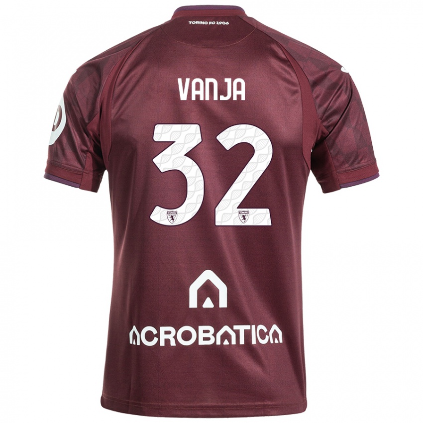 Enfant Maillot Vanja Milinković-Savić #32 Bordeaux Blanc Tenues Domicile 2024/25 T-Shirt Suisse