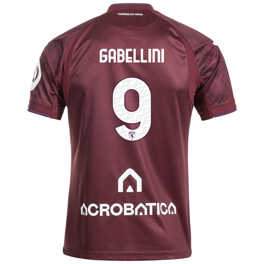 Enfant Maillot Tommaso Gabellini #9 Bordeaux Blanc Tenues Domicile 2024/25 T-Shirt Suisse