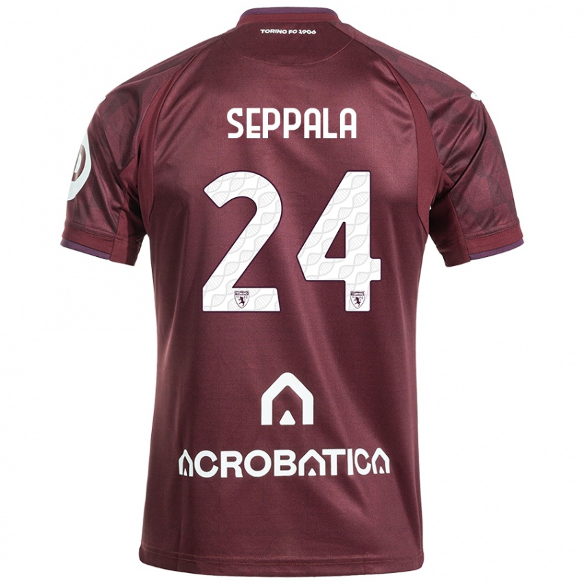 Enfant Maillot Rosa Lappi-Seppälä #24 Bordeaux Blanc Tenues Domicile 2024/25 T-Shirt Suisse