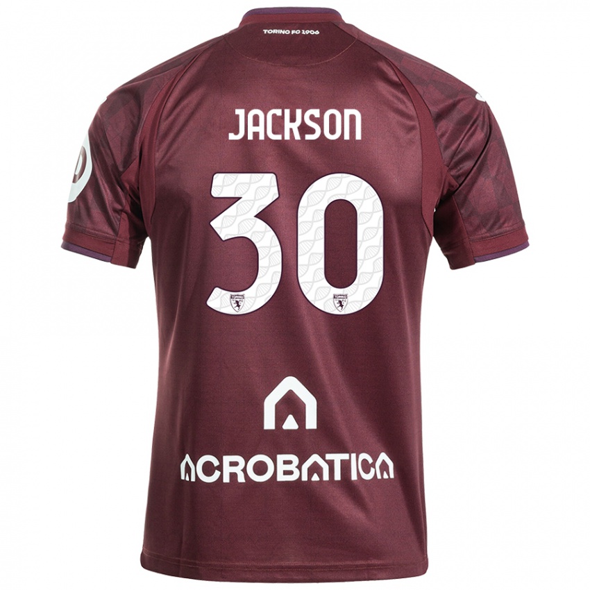 Enfant Maillot Michael Jackson #30 Bordeaux Blanc Tenues Domicile 2024/25 T-Shirt Suisse