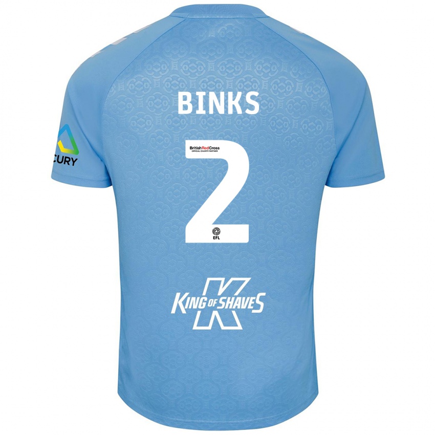 Enfant Maillot Luis Binks #2 Bleu Blanc Tenues Domicile 2024/25 T-Shirt Suisse